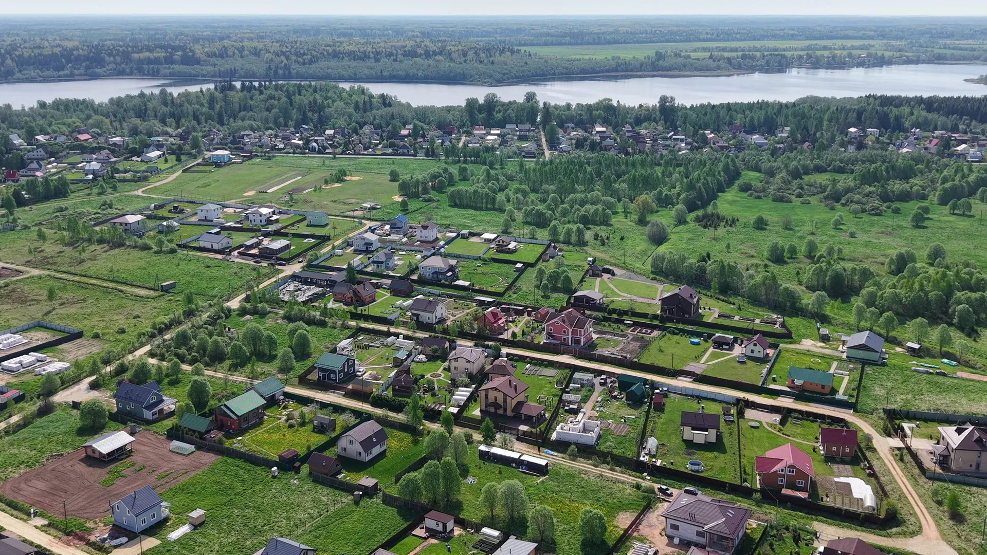 Панорама вид сверху 100 метров - участок 1408 - центральная часть
